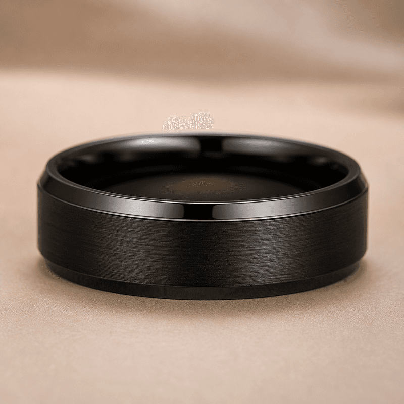 Aliança Tungstênio Preto Masculina
