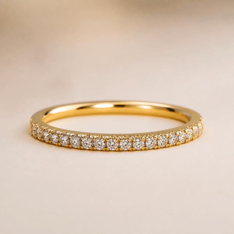 Anel Eternity Diamantes Ouro 18k
