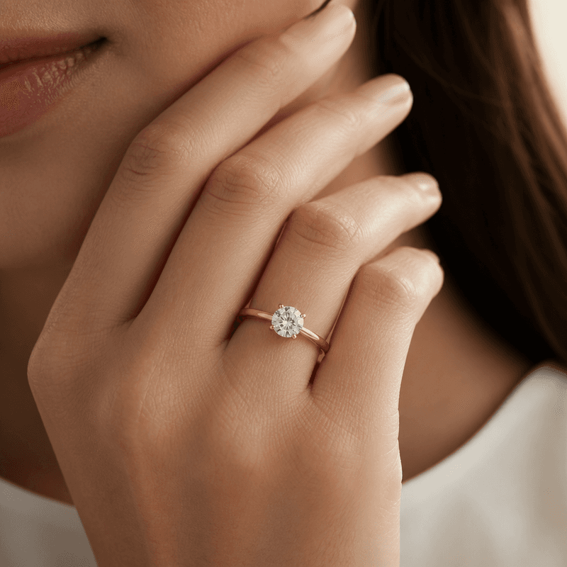 Anel Solitário Ouro 18k Diamante 20pts — vista alternativa