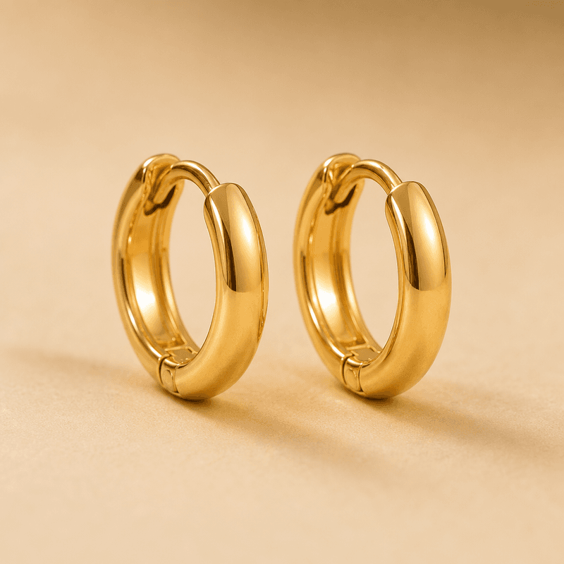 Brinco Argola Tubular Ouro 18k