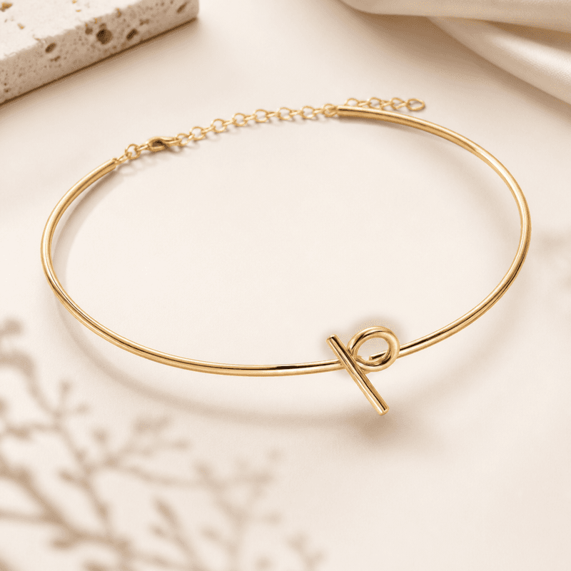 Colar Choker Folheado a Ouro
