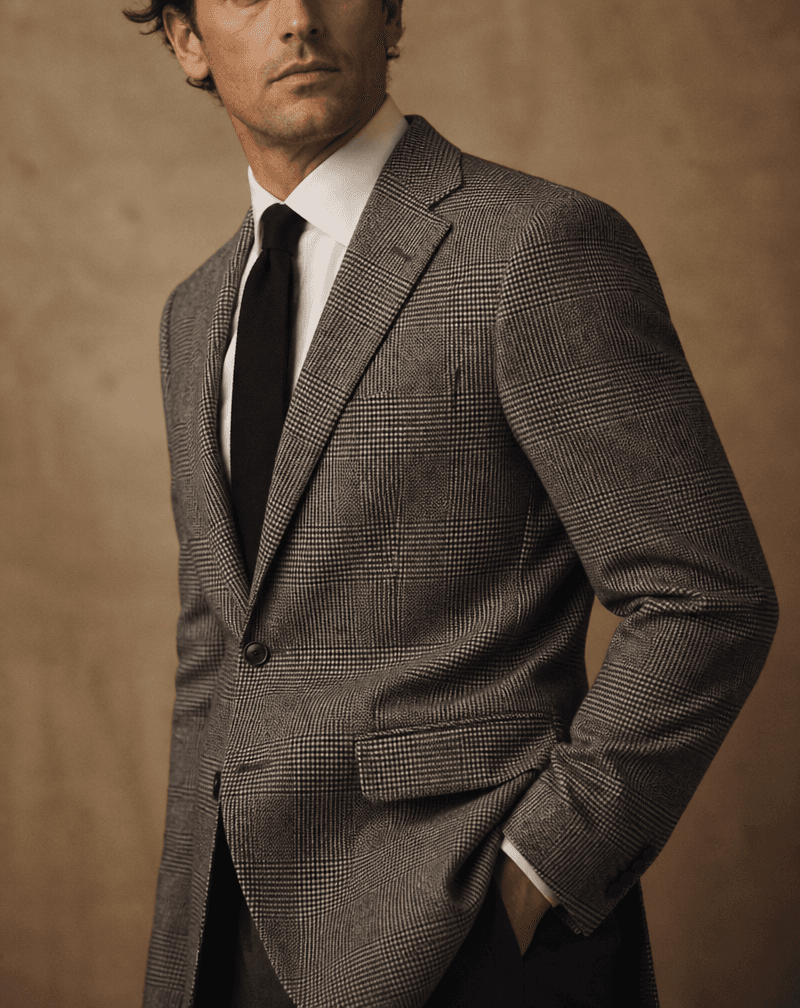 Blazer Xadrez Príncipe de Gales Cinza — vista alternativa