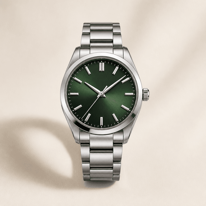 Relógio Masculino Aço Verde Musgo