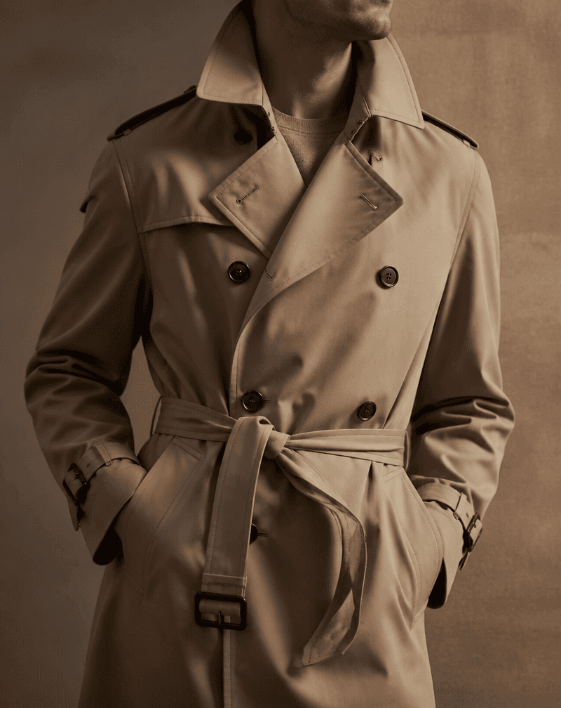 Trench Coat Bege Masculino — vista alternativa